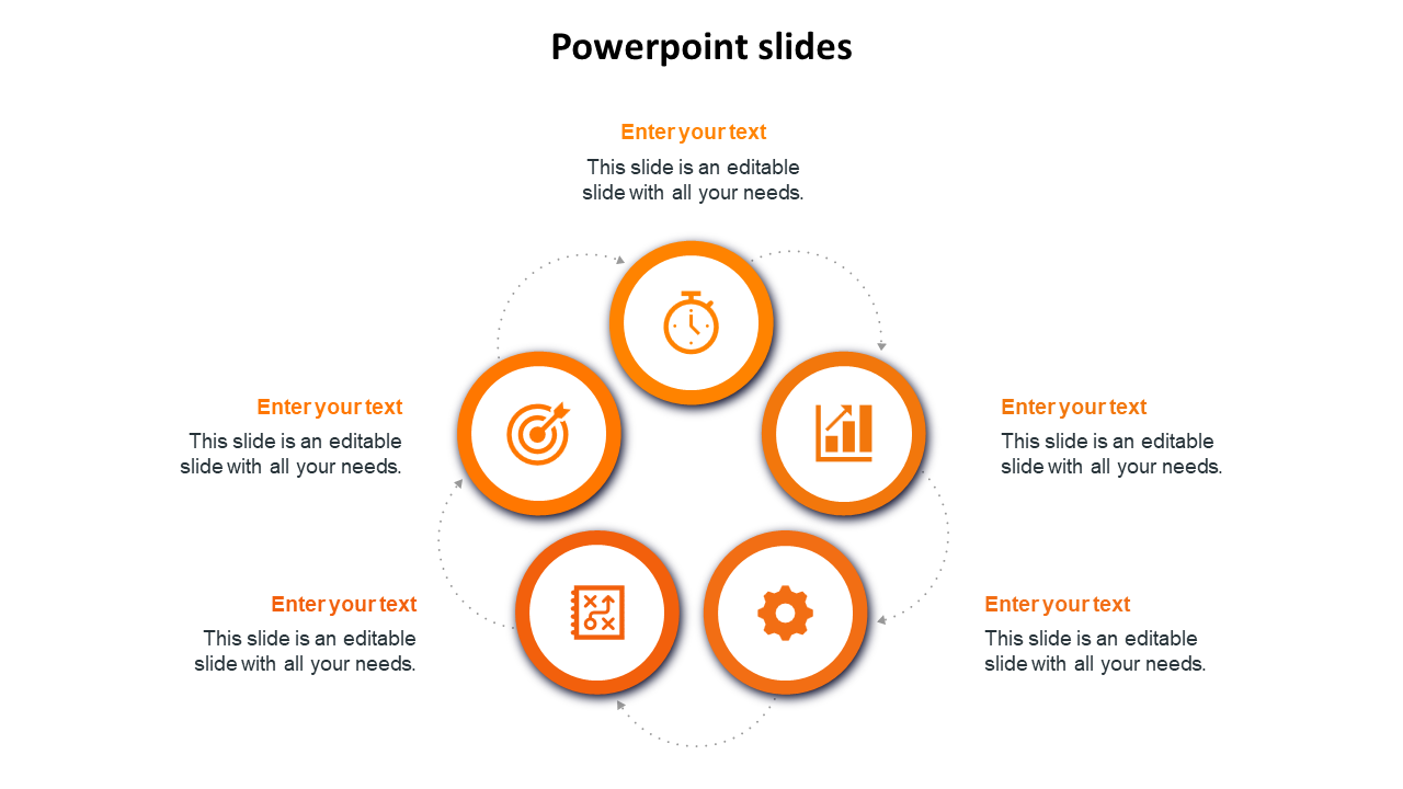 Free - Fantastic PowerPoint Slides with Five Nodes Template Slides